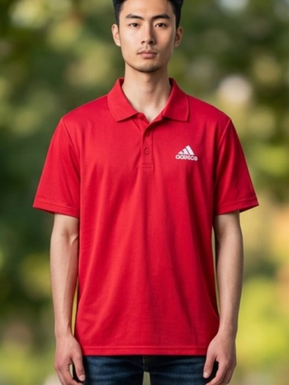 Adidas Climalite Men's Club Tennis Polo Shirt, Scarlet Size Small